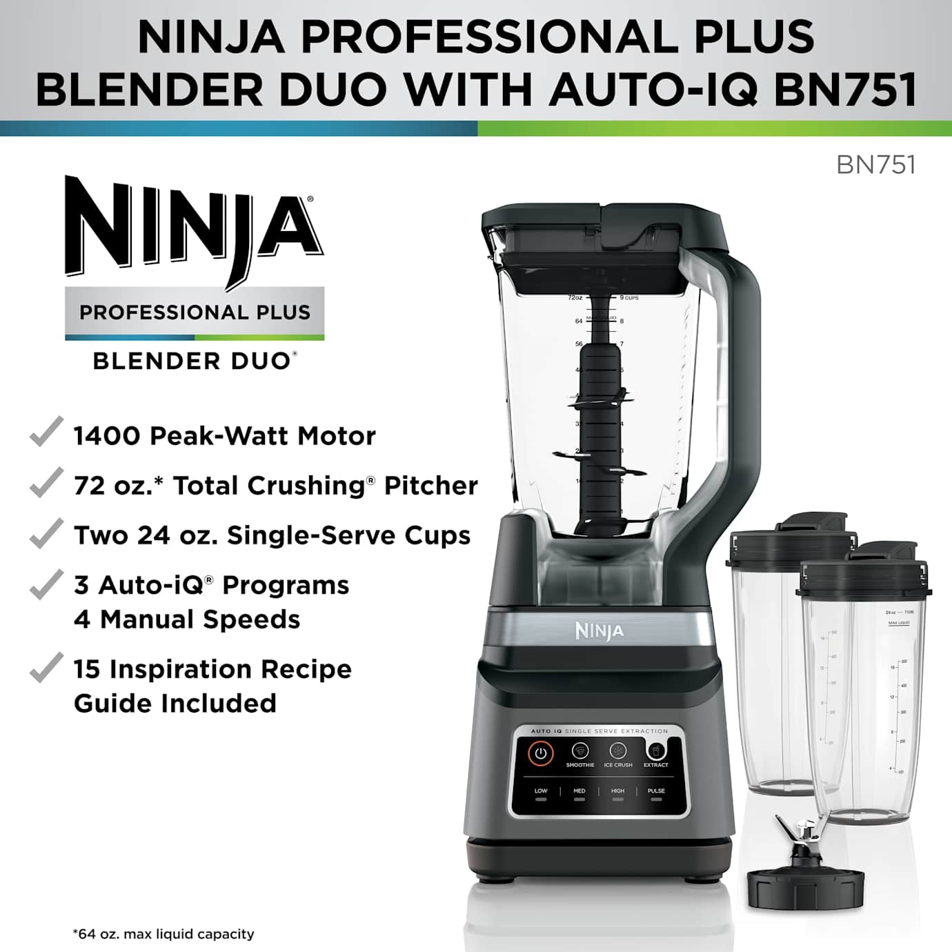 Shark-Ninja Professional Plus Blender with Cups - Image 12