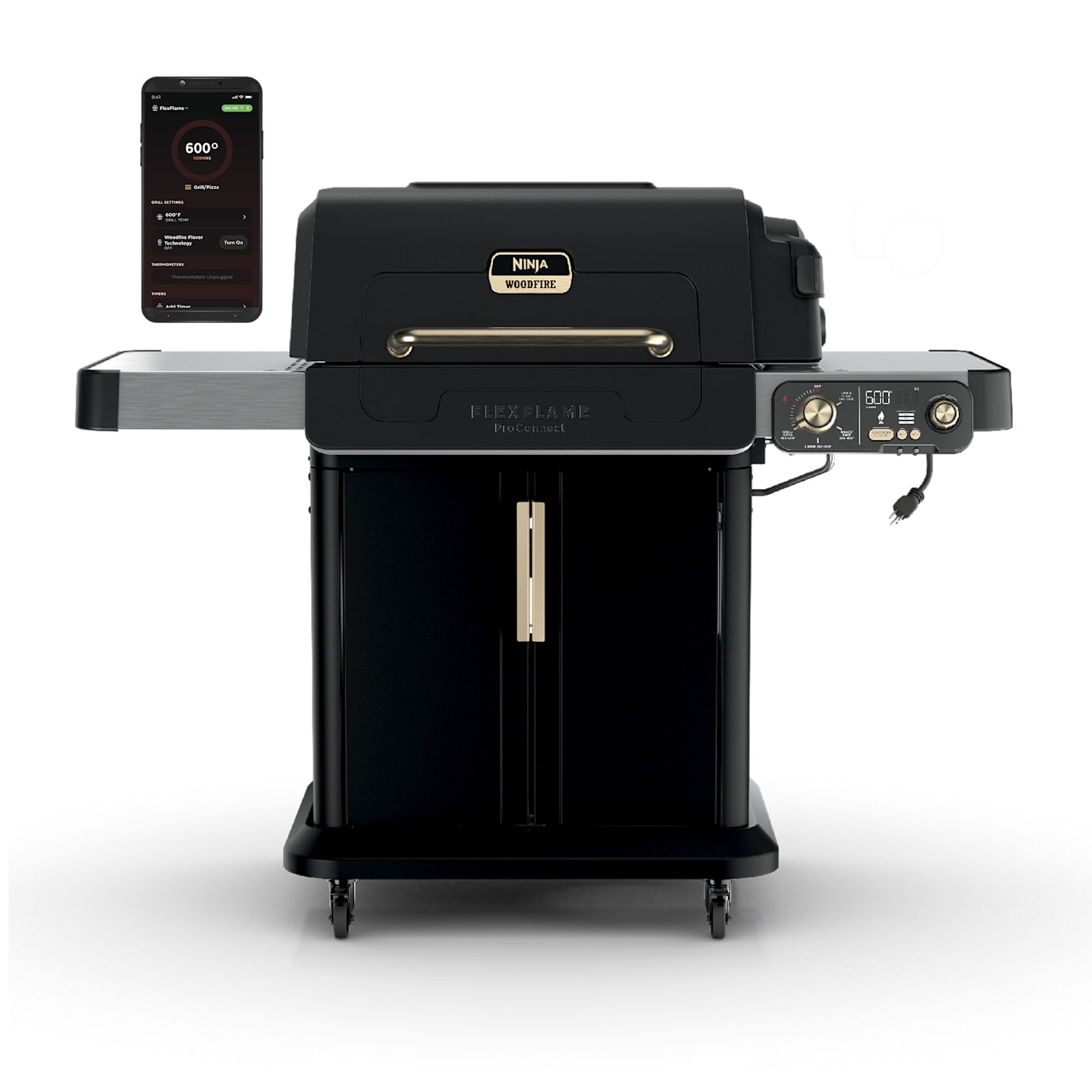 Ninja FlexFlame Grill and Smoker with ProConnect