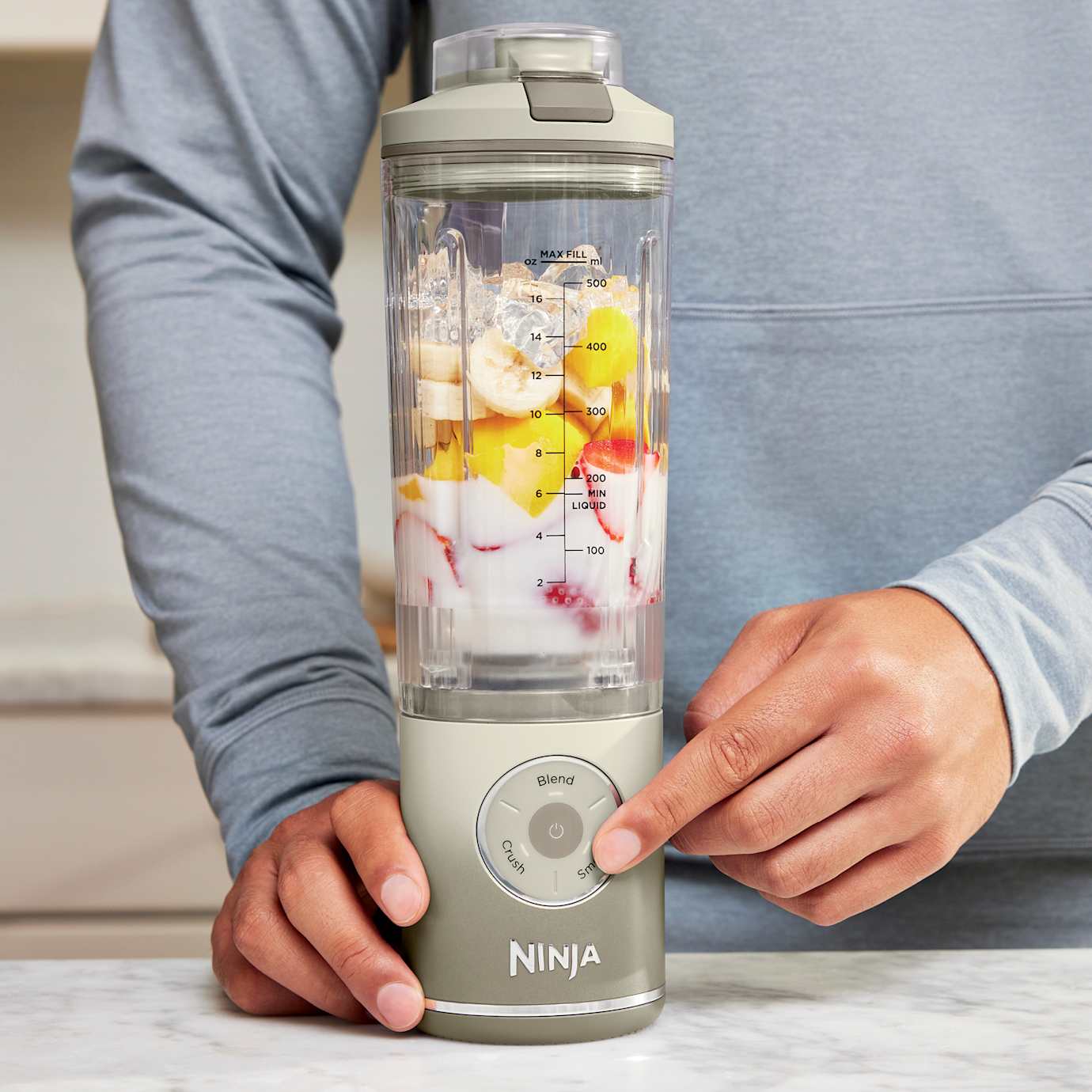 Shark-Ninja Blast Max Portable Blender in Dusty Pink - Image 3