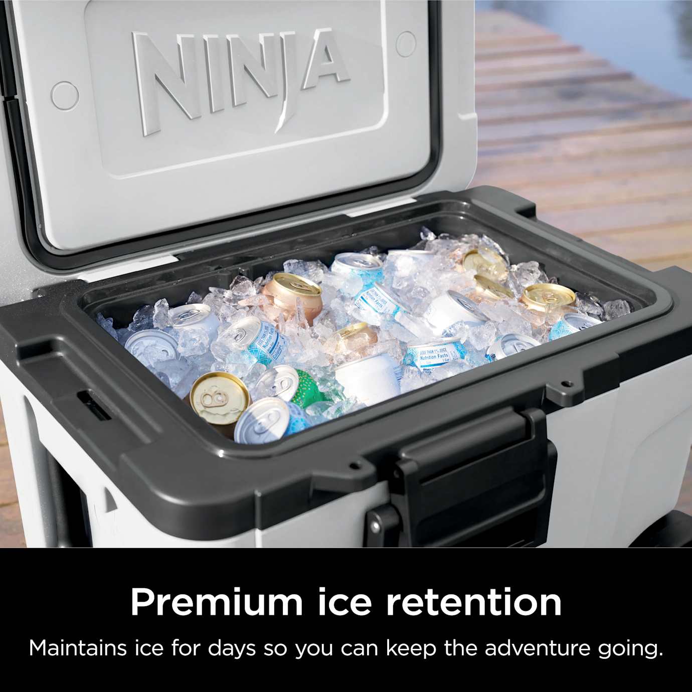 Ninja FrostVault 45qt Wheeled Cooler with Dry Zone in Pink - Image 4