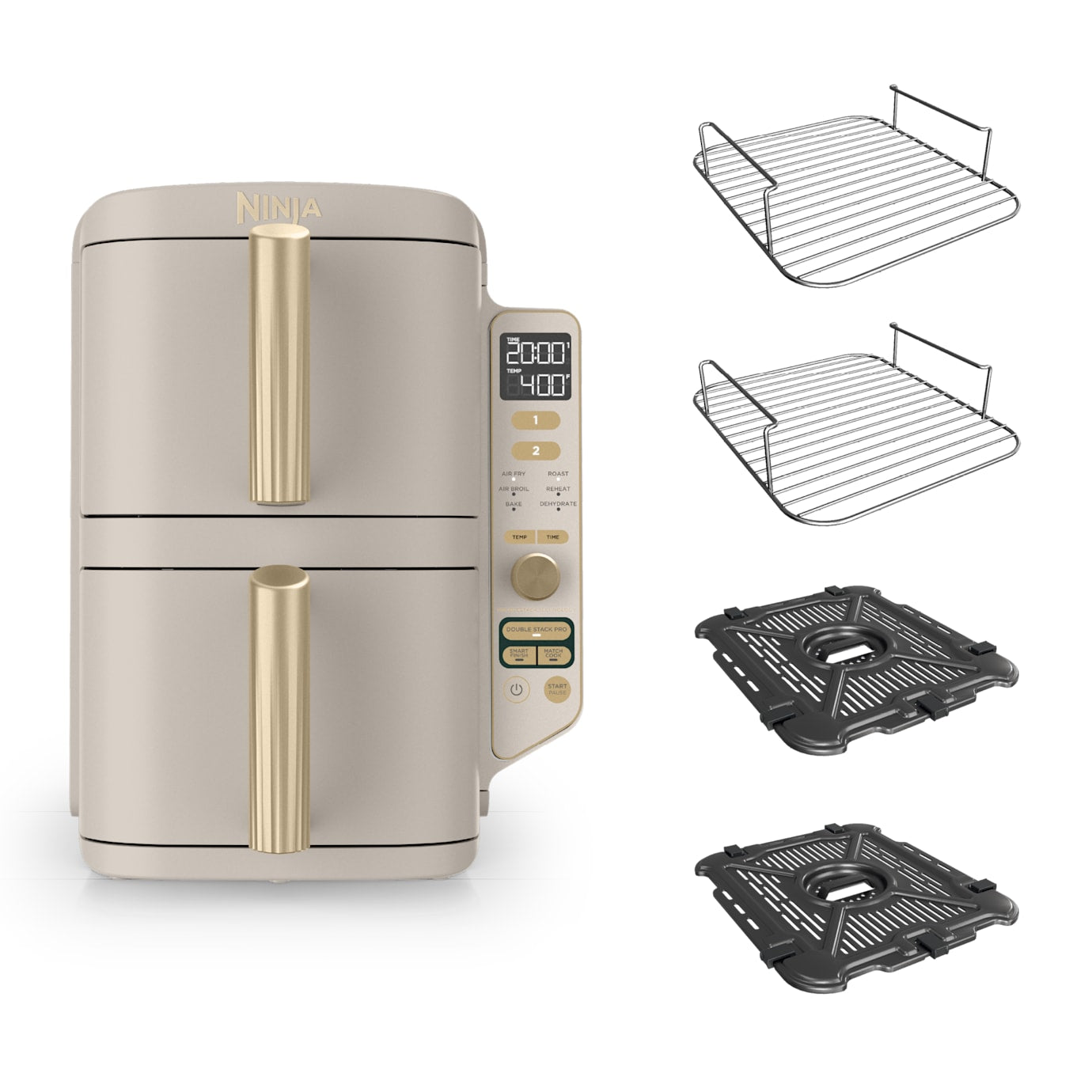Ninja DoubleStack 10-QT Double Air Fryer in Stone Gold - Image 6