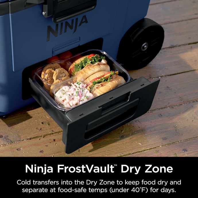 Shark-Ninja FrostVault 45qt Cooler with Wheels in Navy Blue - Image 11
