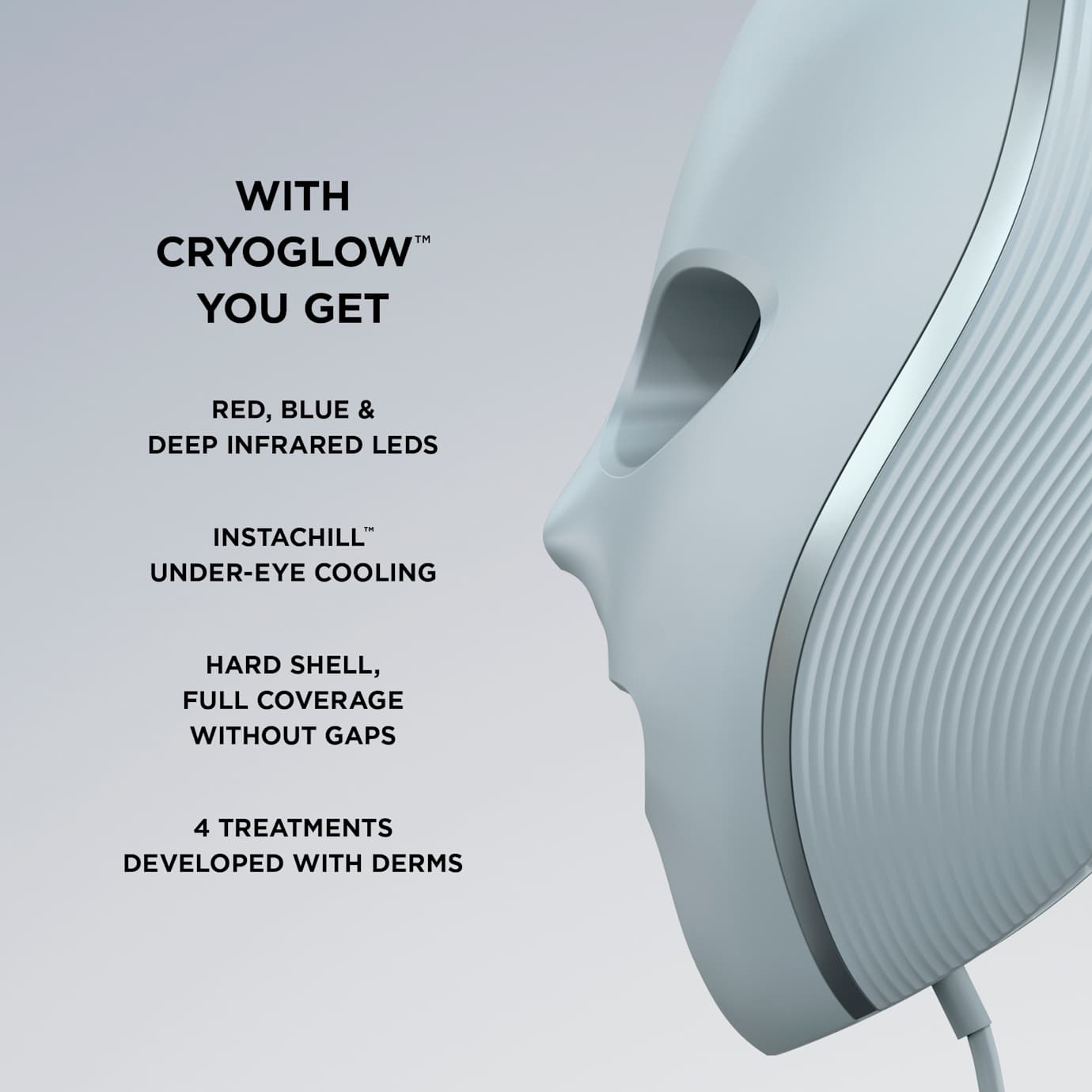 Shark CryoGlow LED Face Mask & Charging Stand in Blue - Image 11