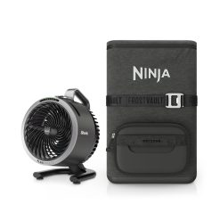Shark Portable Misting Fan & Ninja 36 Can Backpack Cooler Bundle