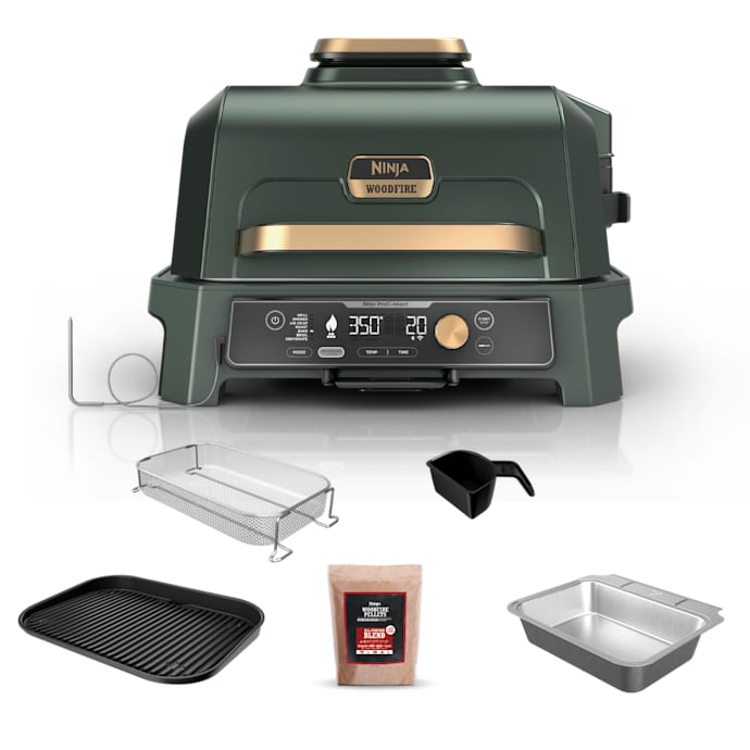 Ninja Woodfire Premium XL BBQ Grill in Green and Gold - Image 5