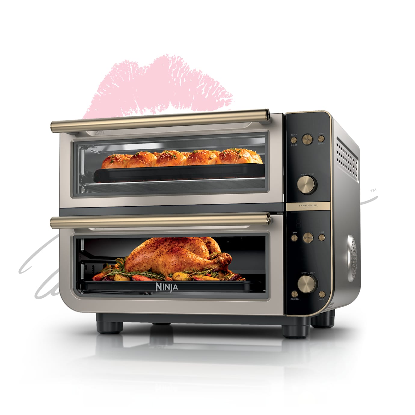 Shark-Ninja Double Oven Pro Smart XL Countertop Oven & Air Fryer, Stone Gold