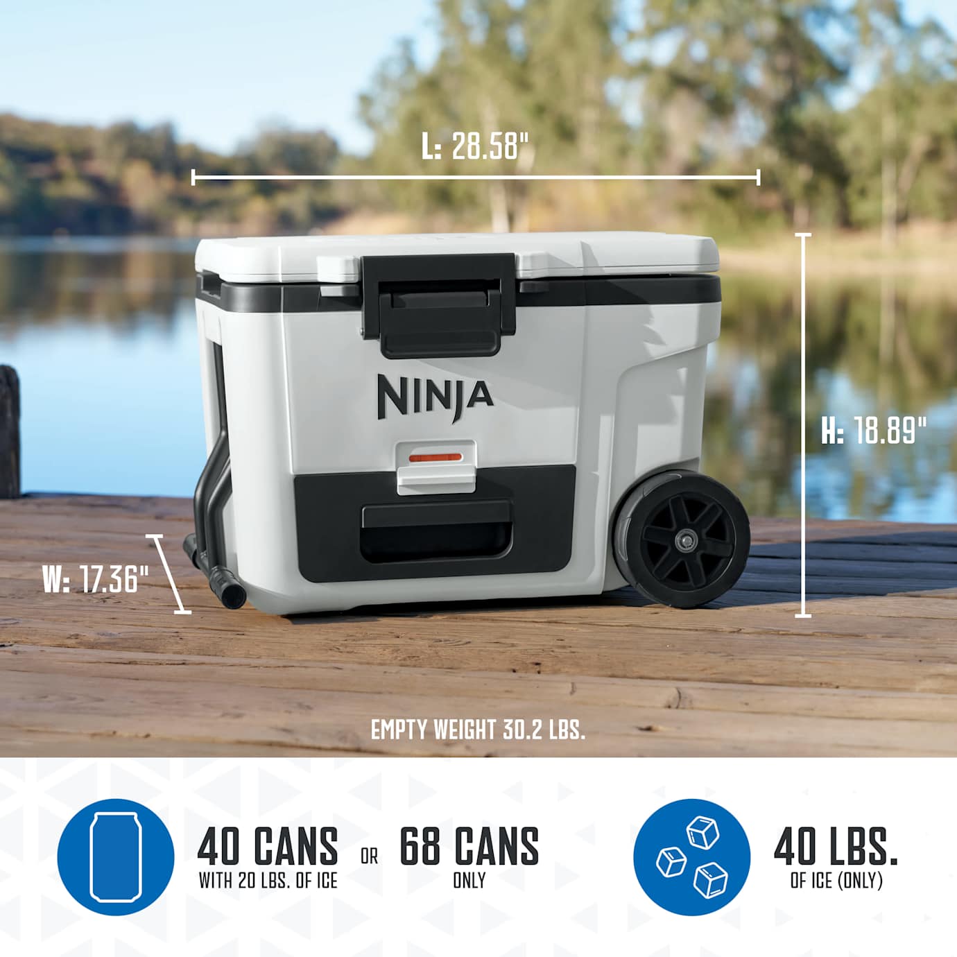 Ninja FrostVault 45qt Wheeled Cooler with Dry Zone in Pink - Image 15