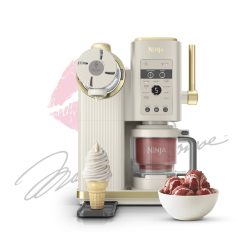 Ninja CREAMi Scoop & Swirl Soft Serve Ice Cream Machine in Stone & Gold