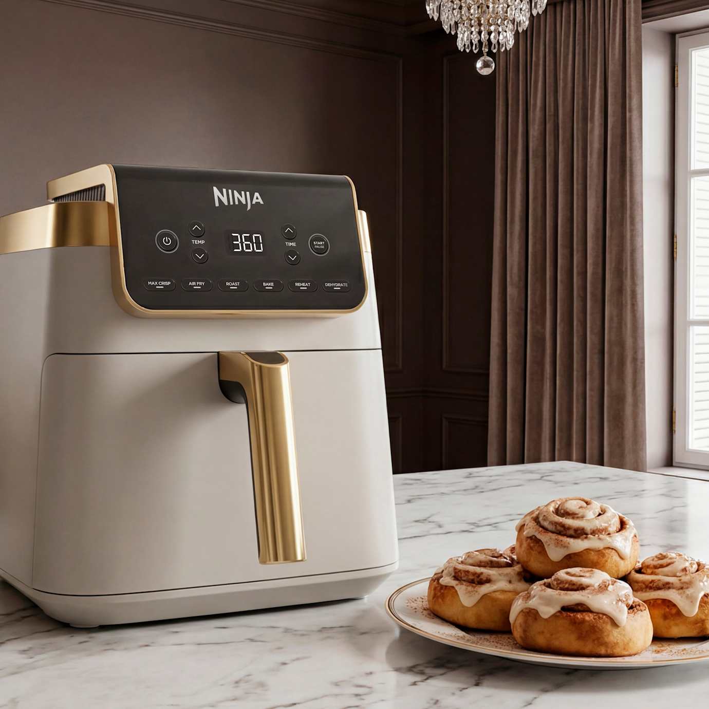Shark-Ninja 6.5-QT Air Fryer Pro in Stone Gold - Image 17