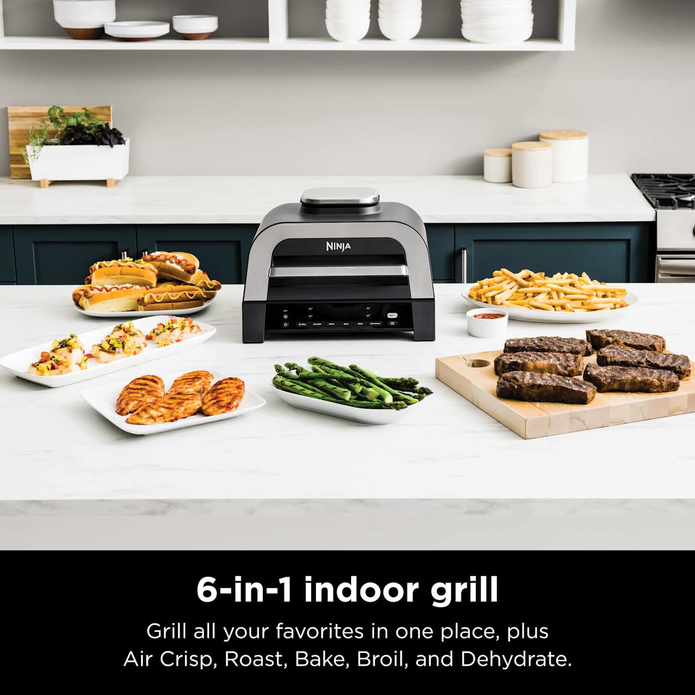 Shark-Ninja Shark-Ninja Foodi XL Indoor Grill and Air Fryer with Thermometer - Image 2