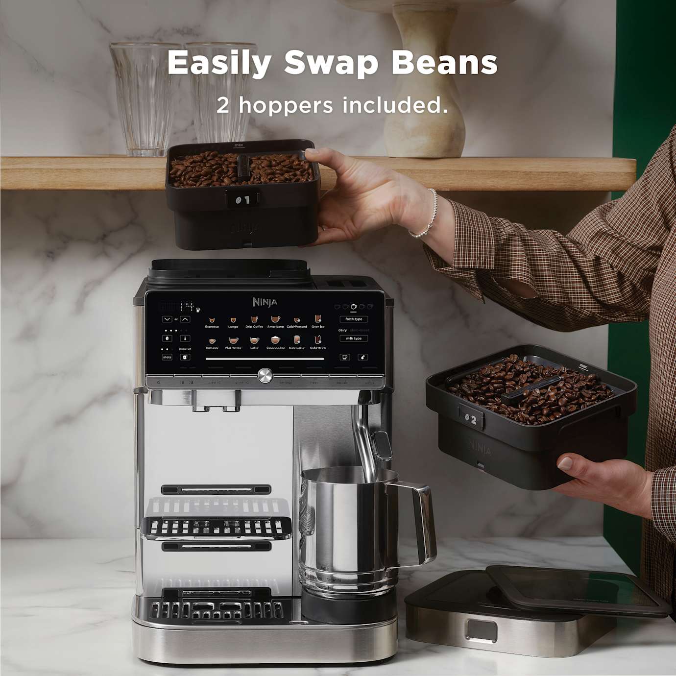 Shark-Ninja AutoBarista Pro Fully Automatic Espresso Machine in Vista Green - Image 5
