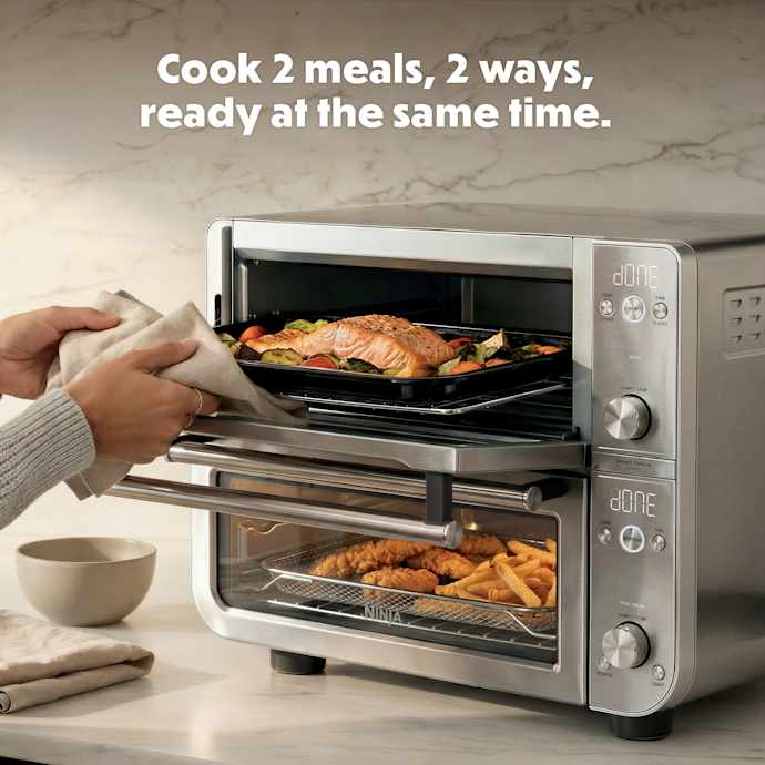 Shark-Ninja Double Oven Pro Smart XL Countertop Oven & Air Fryer, Onyx - Image 8