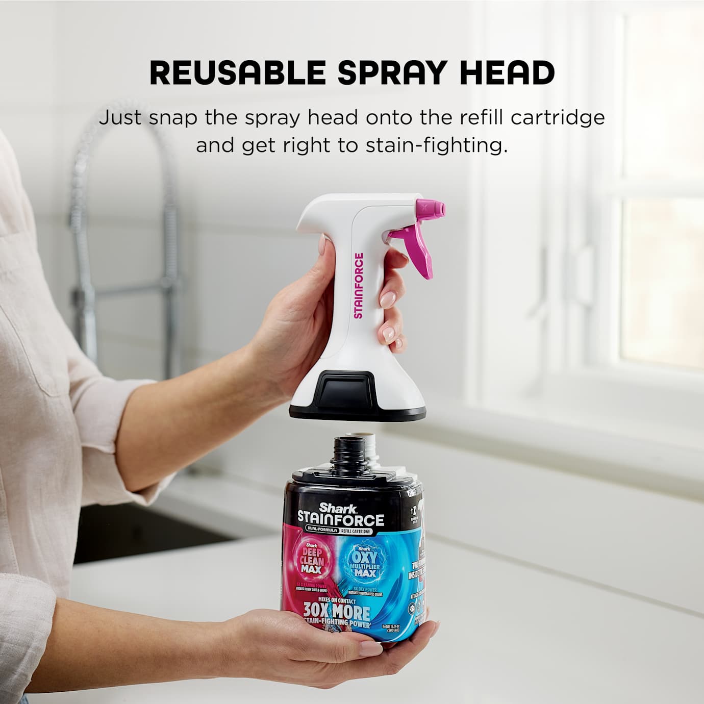 Shark-Ninja StainForce Dual-Formula Refill Cartridge + Spray Head - Image 6