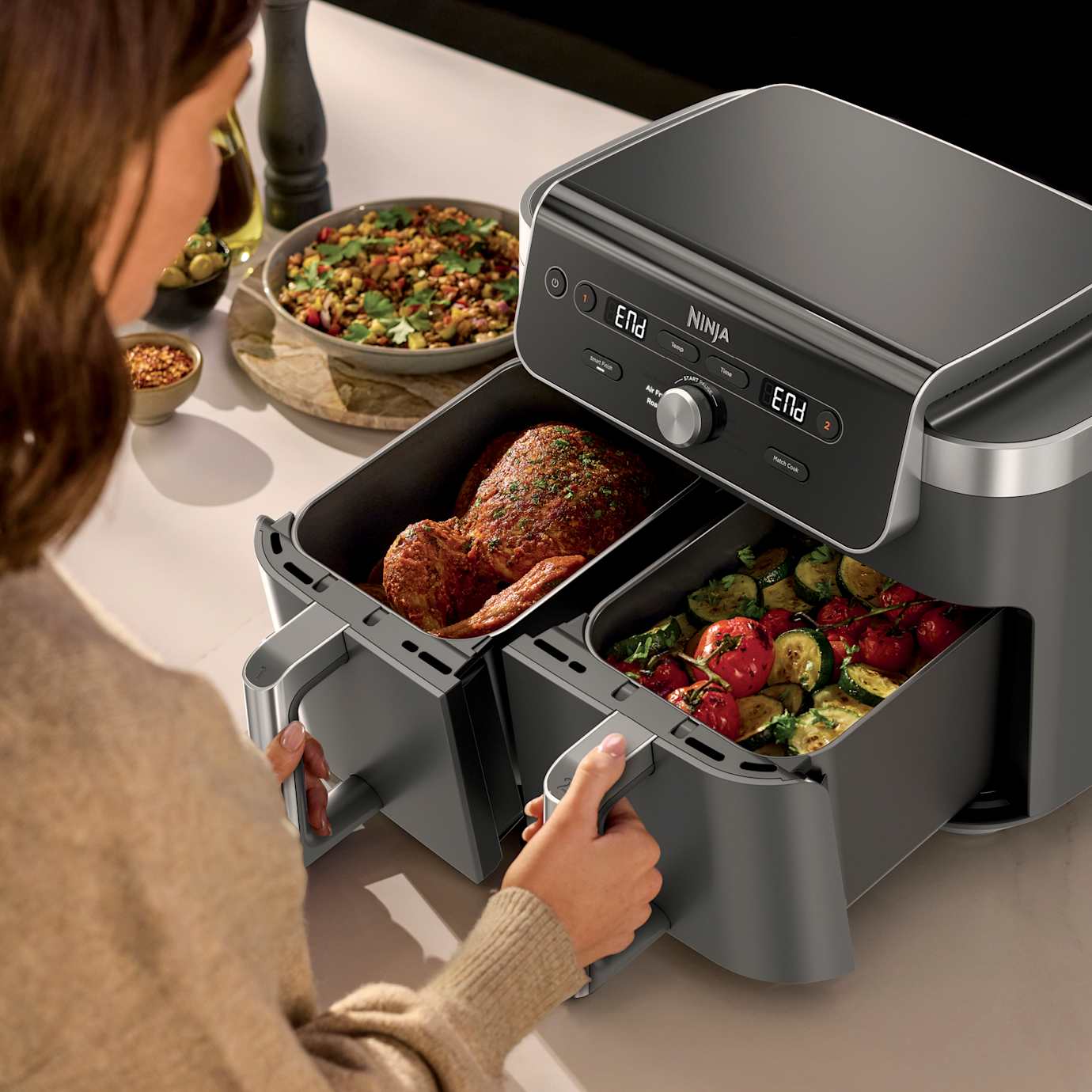 Ninja DualZone 10-QT Dual Air Fryer - Image 4