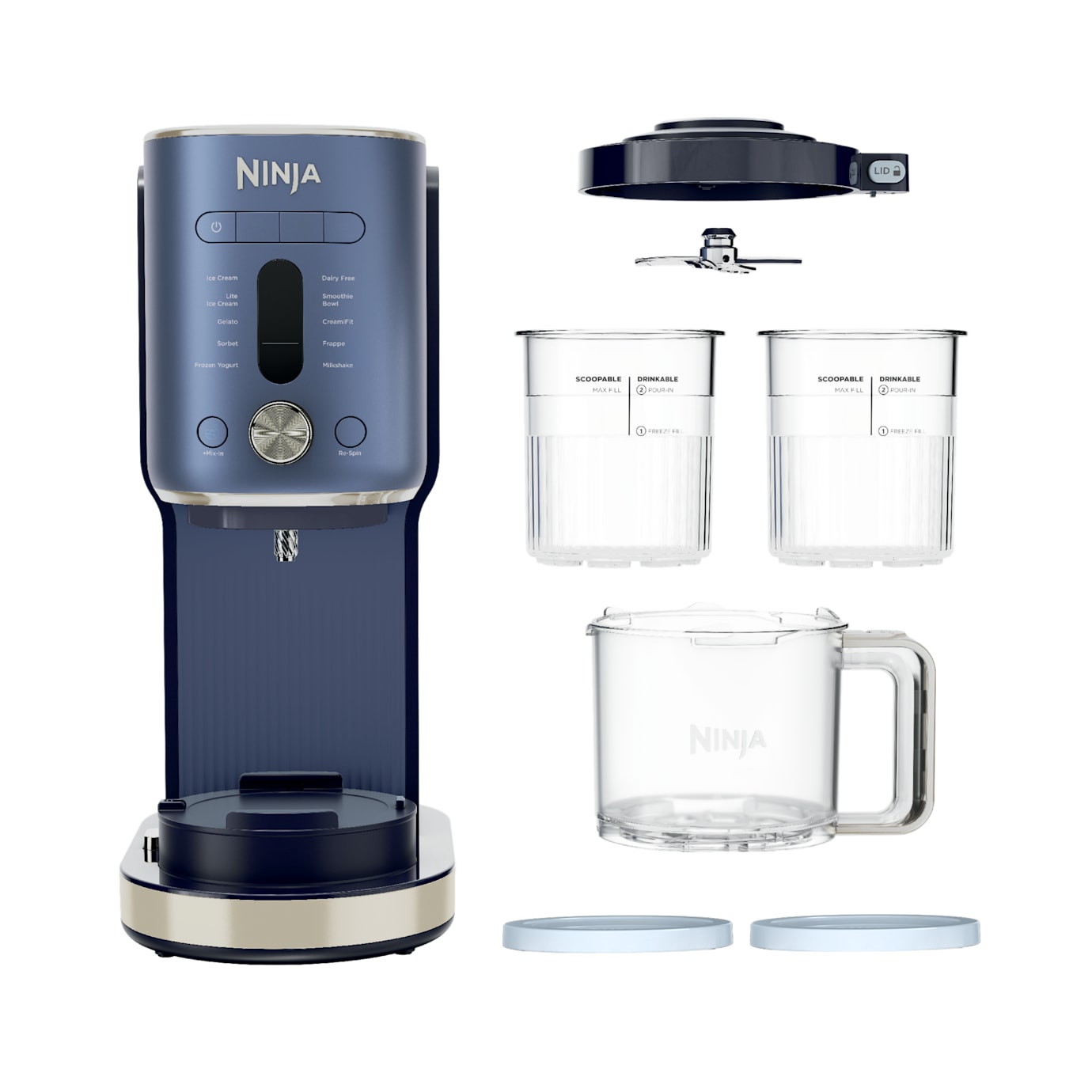 Ninja CREAMi Deluxe 11-in-1 Ice Cream Maker in Navy - Image 9