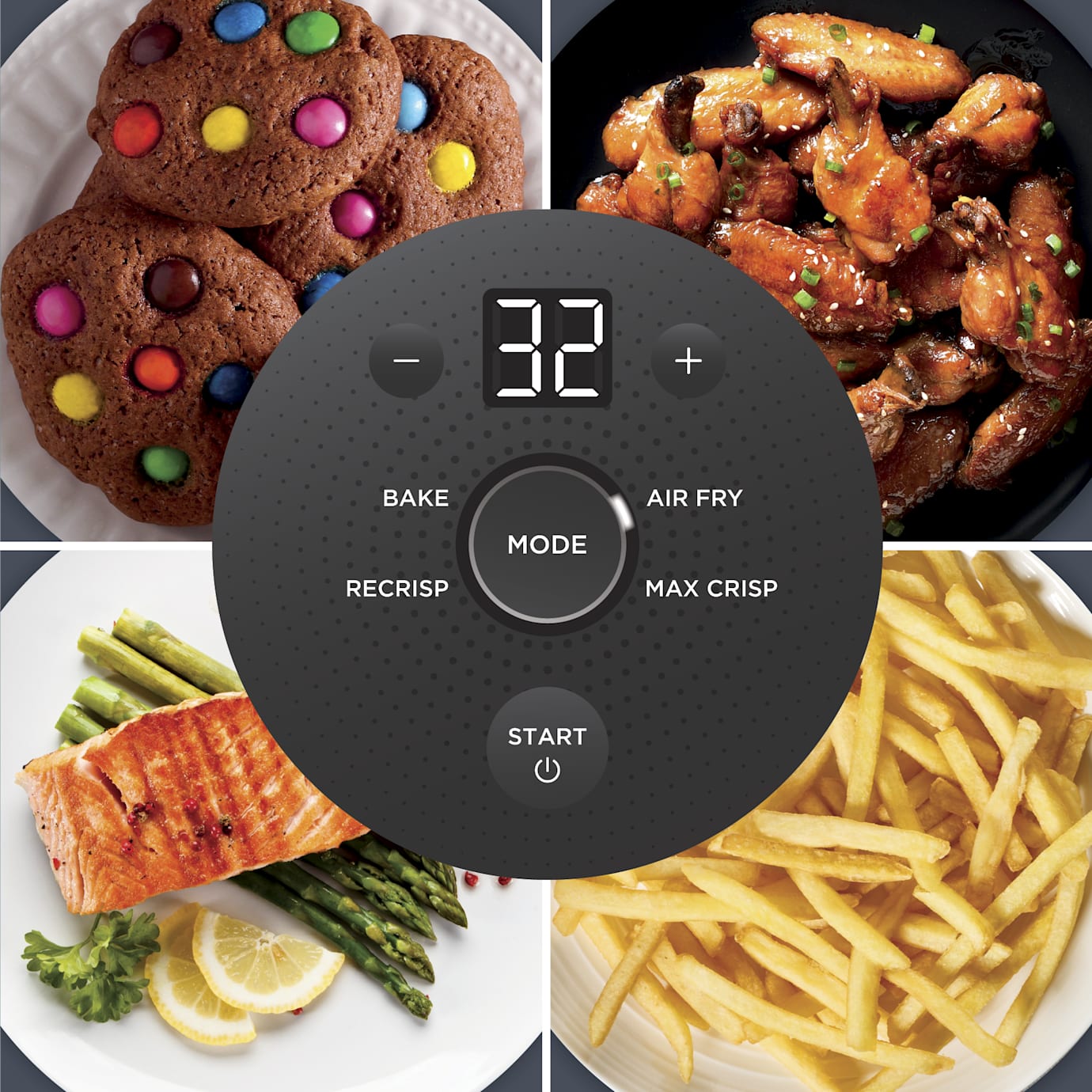 Shark-Ninja Crispi 4-in-1 Glass Air Fryer in Stone - Image 6