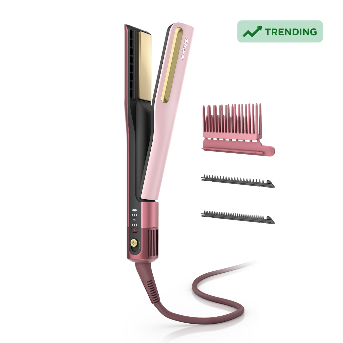 Shark SilkiPro Hair Straightener & Dryer in Rose Petal