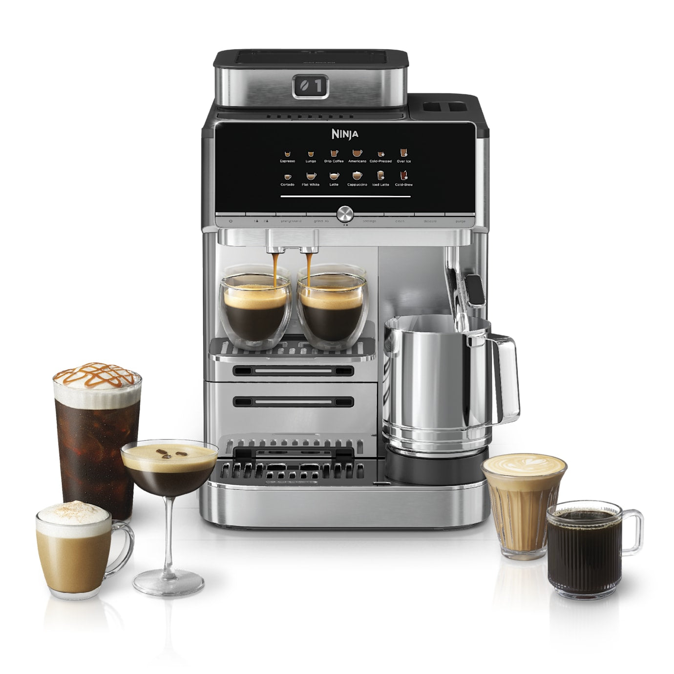 Shark-Ninja AutoBarista Pro Fully Automatic Espresso Machine in Stainless Steel