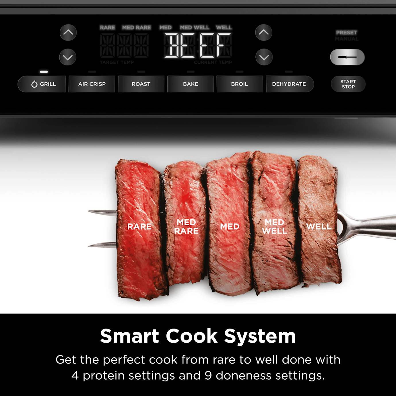 Shark-Ninja Shark-Ninja Foodi XL Indoor Grill and Air Fryer with Thermometer - Image 3