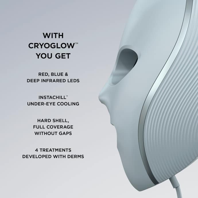 Shark-Ninja CryoGlow LED Face Mask in Frosted Green - Image 11