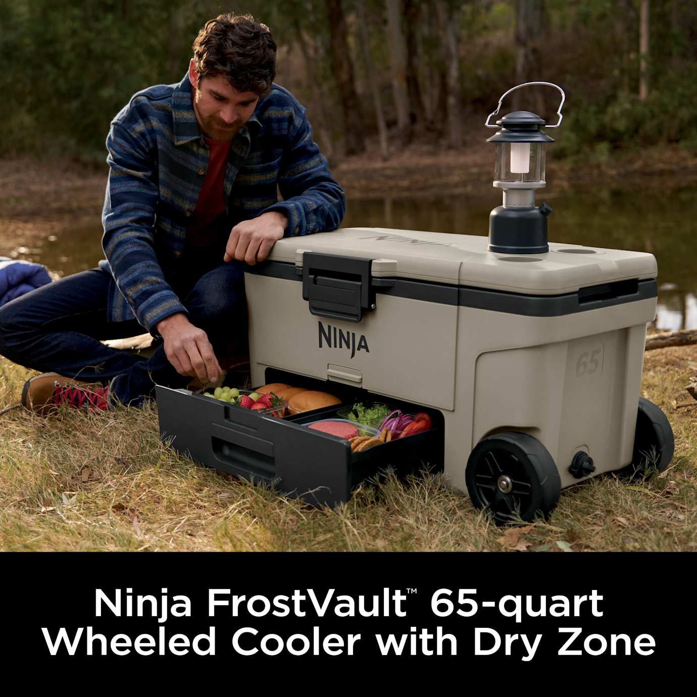 Ninja FrostVault 65qt Cooler with Wheels in Beige - Image 2