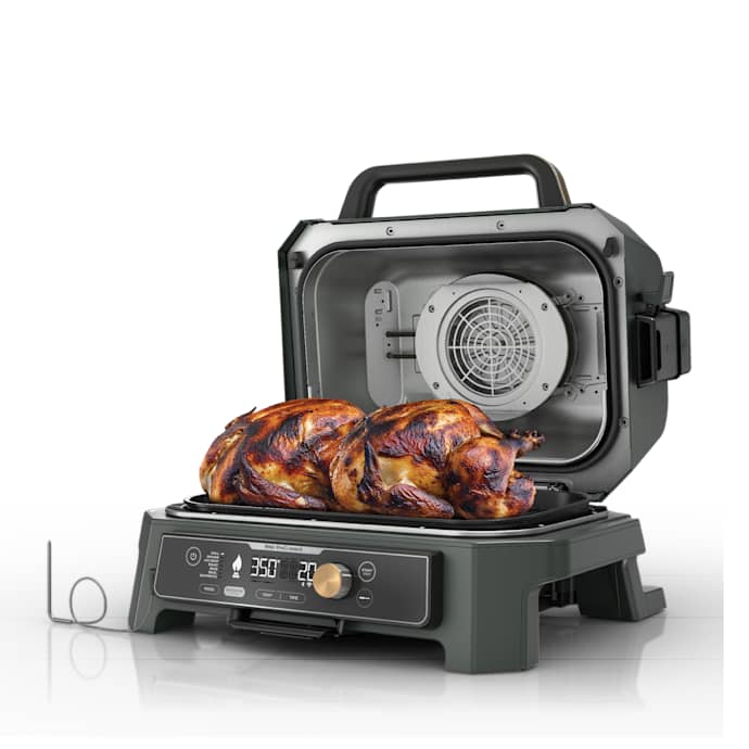 Ninja Woodfire Premium XL BBQ Grill in Green and Gold - Image 4