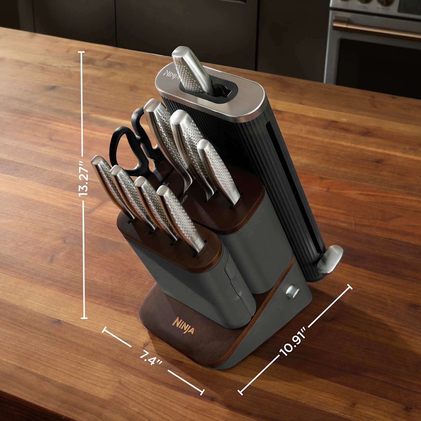 Ninja NeverDull Pro 11-Piece Premium Kitchen Knife Set & Steak Knives in Slate - Image 4