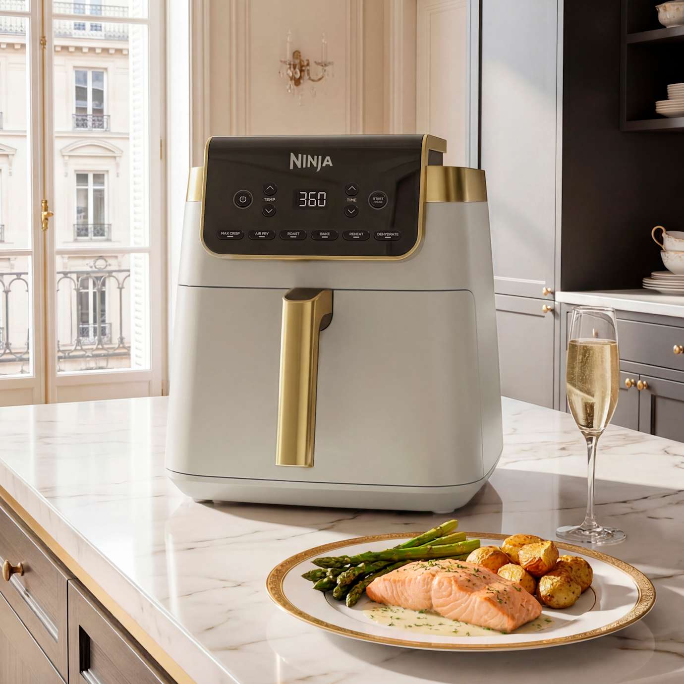 Shark-Ninja 6.5-QT Air Fryer Pro in Stone Gold - Image 16