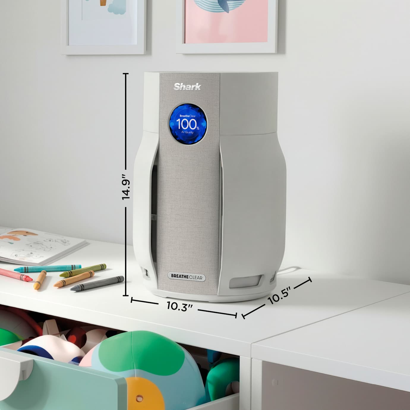 Shark BreatheClear with NeverChange Air Purifier, Charcoal - Image 3