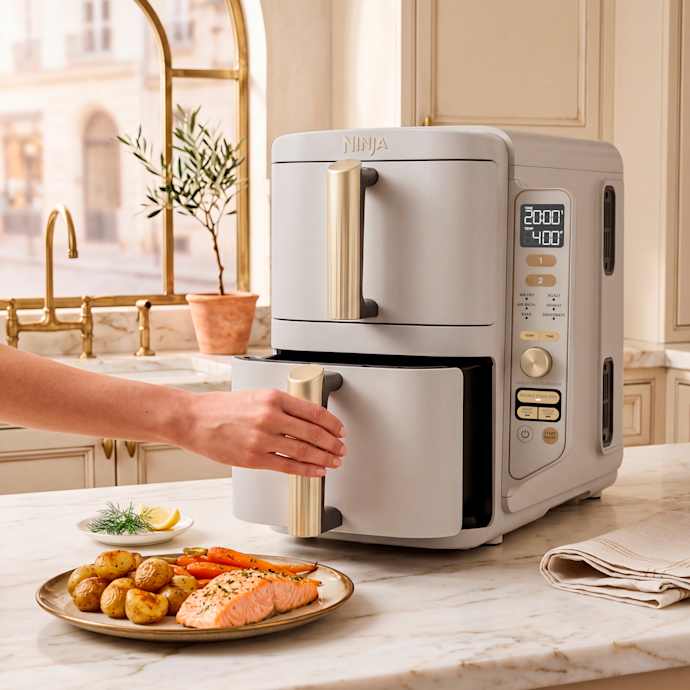Ninja DoubleStack 10-QT Double Air Fryer in Stone Gold - Image 16