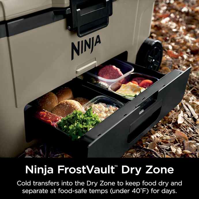 Ninja FrostVault 65qt Cooler with Wheels in Beige - Image 11