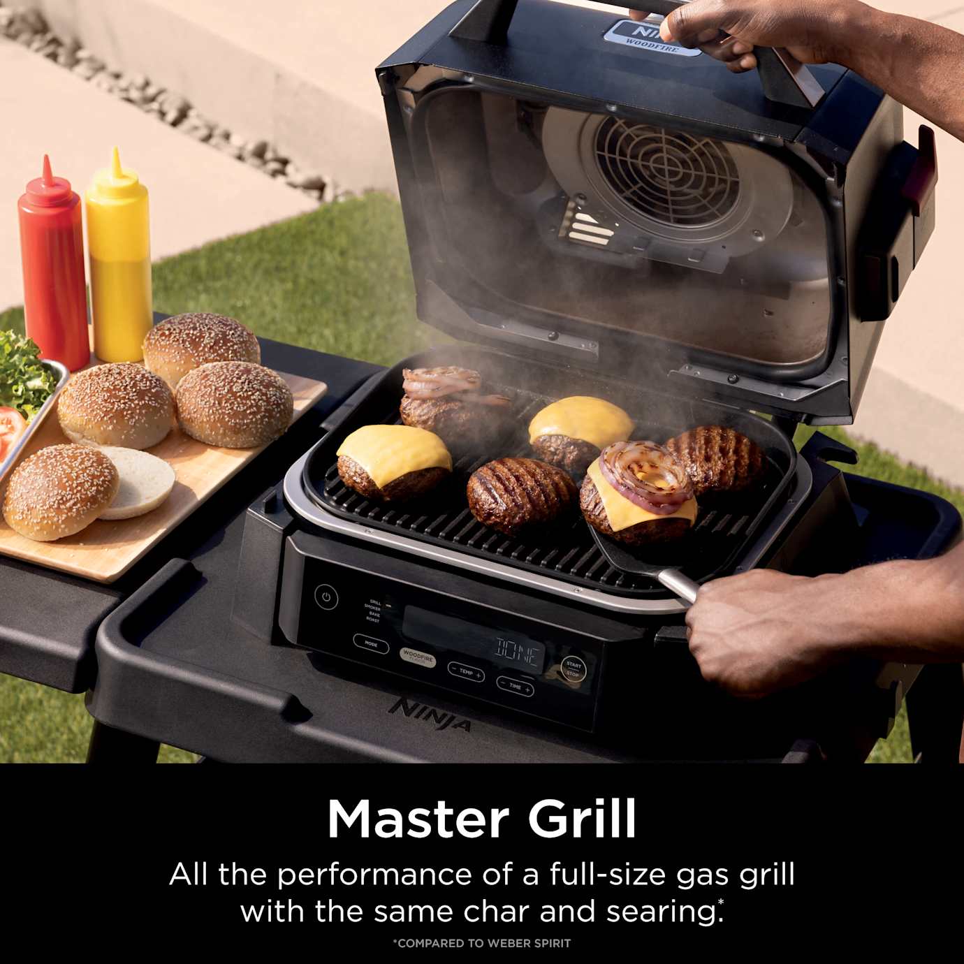 Ninja Woodfire Outdoor Grill and Smoker Stand Bundle - Image 19