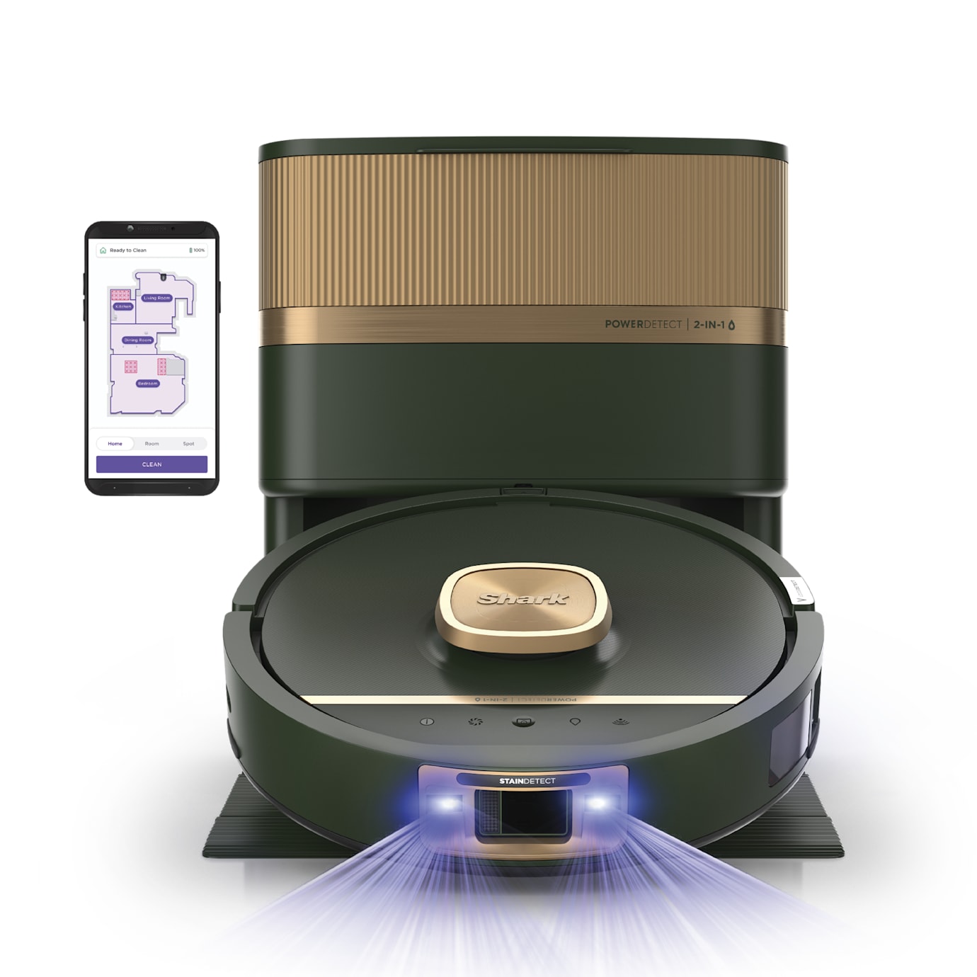 Shark PowerDetect UV Reveal 2-In-1 Vacuum & Mop, Luxe Collection in Evergreen