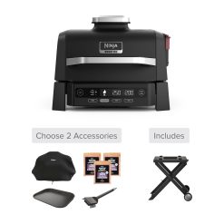 Ninja Woodfire Outdoor Grill and Smoker Stand Bundle