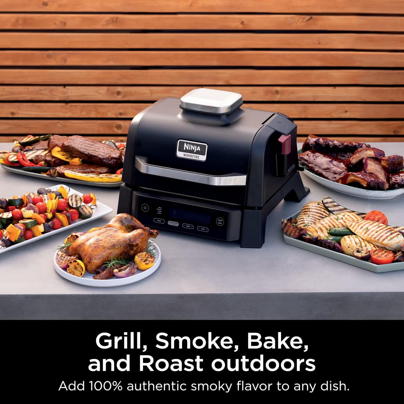 Ninja Woodfire Outdoor Grill and Smoker Stand Bundle - Image 2
