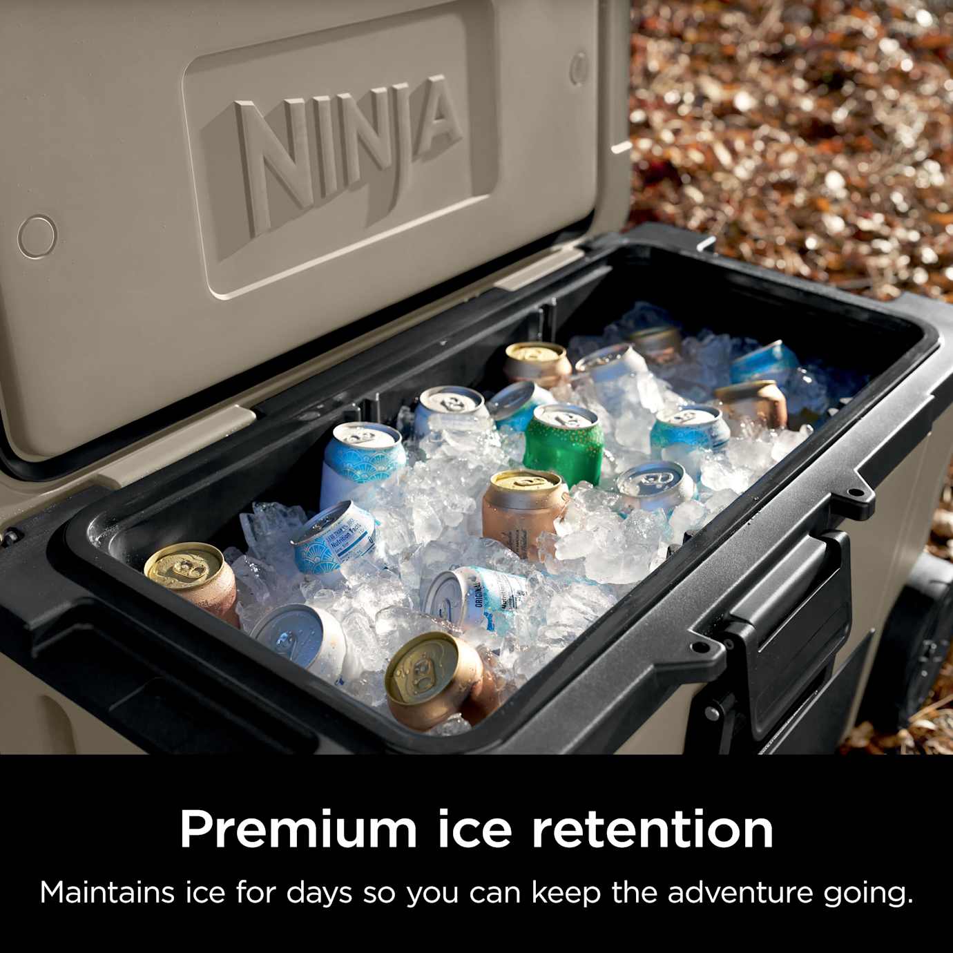Ninja FrostVault 65qt Cooler with Wheels in Beige - Image 4