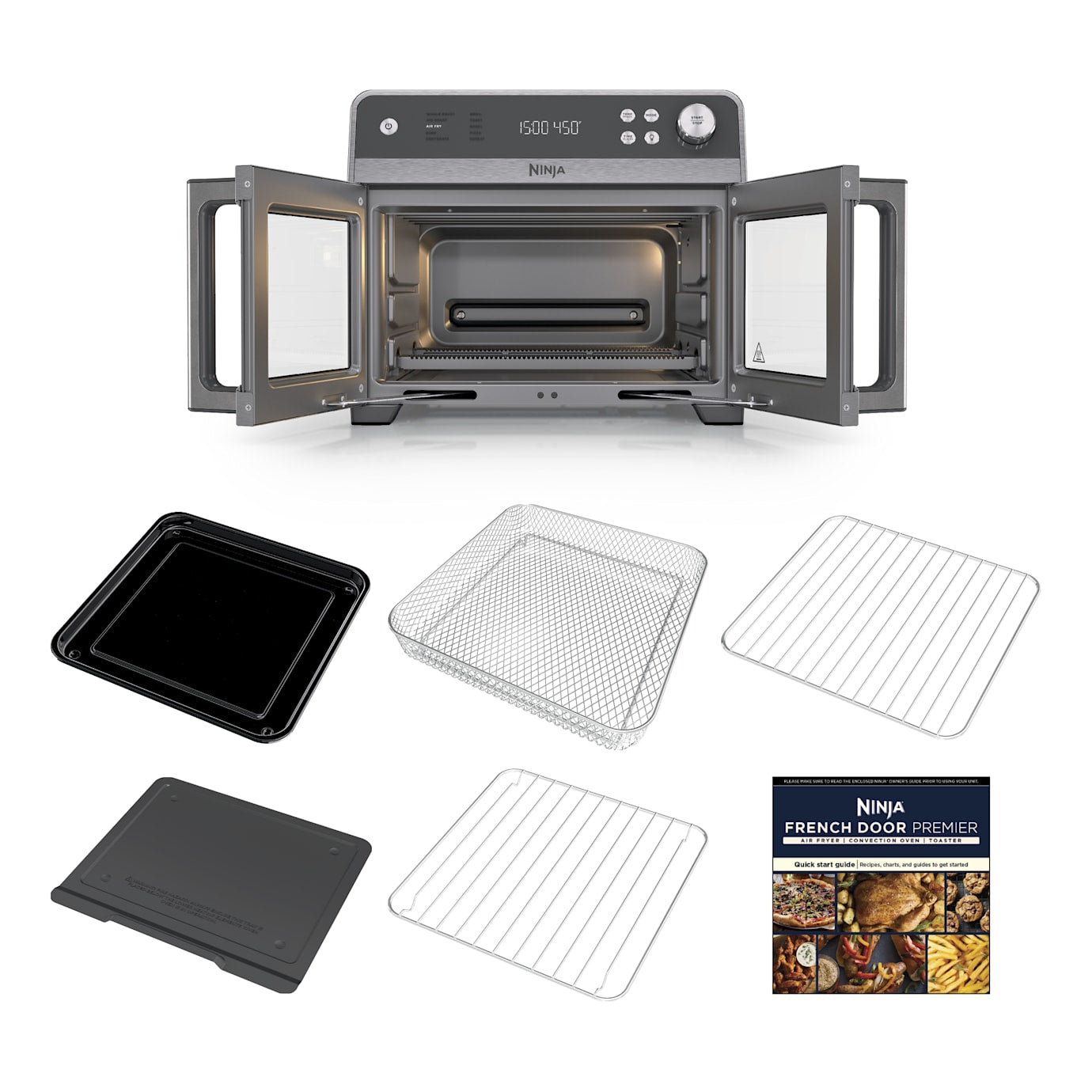 Shark-Ninja French Door Premier Air Fryer, Convection Oven, Toaster, Black - Image 10