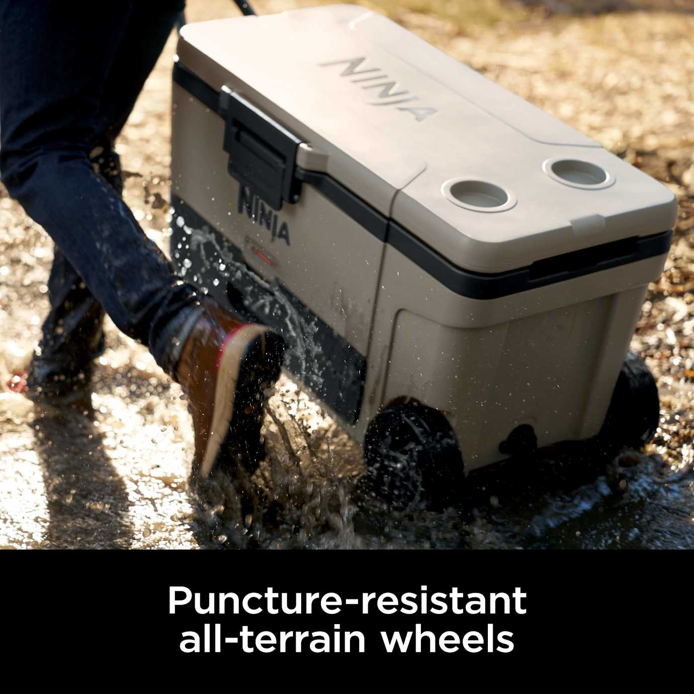 Ninja FrostVault 65qt Cooler with Wheels in Beige - Image 5