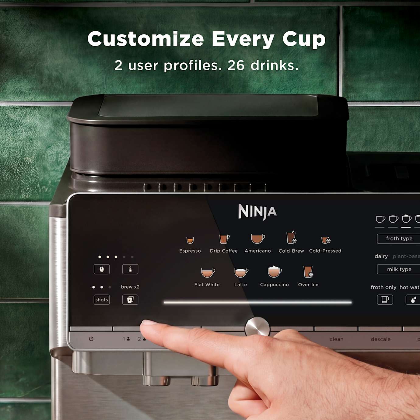 Shark-Ninja AutoBarista Fully Automatic Espresso Machine in Stainless Steel - Image 4