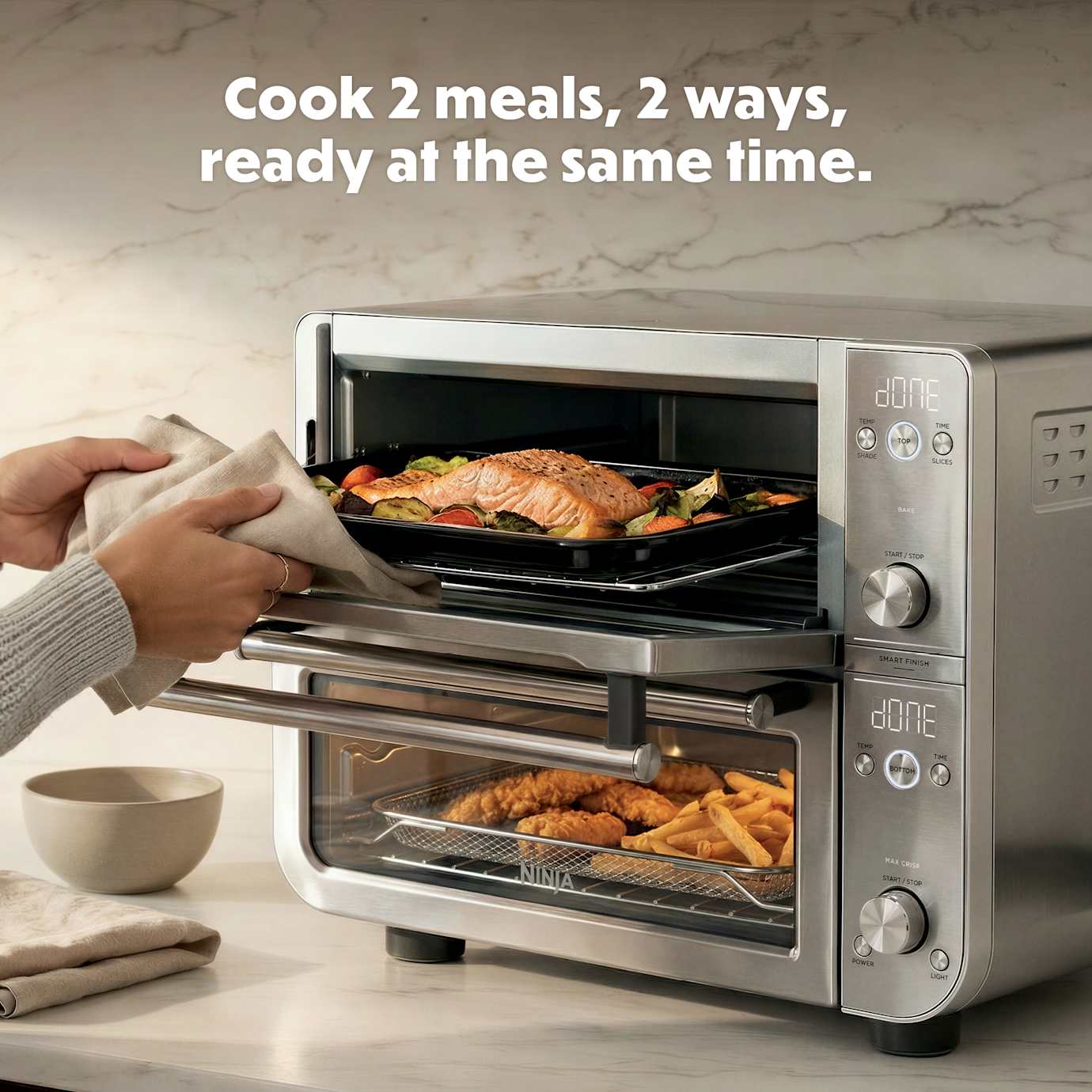 Shark-Ninja Double Oven Pro Smart XL Countertop Oven & Air Fryer, Onyx - Image 2
